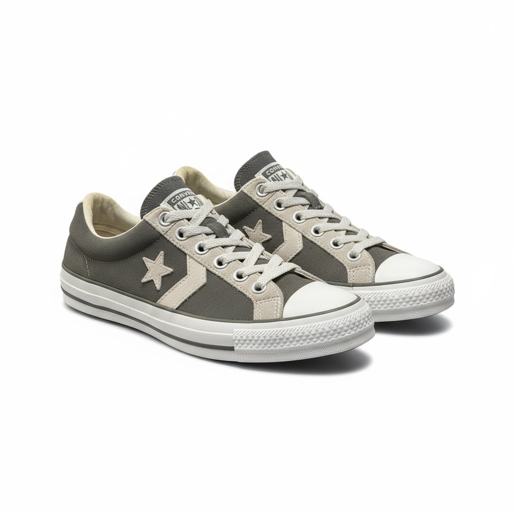 ⭐ Converse One Star Reissue Ox Low‎ Suede Sneakers 👟 Gray Beige Size 8